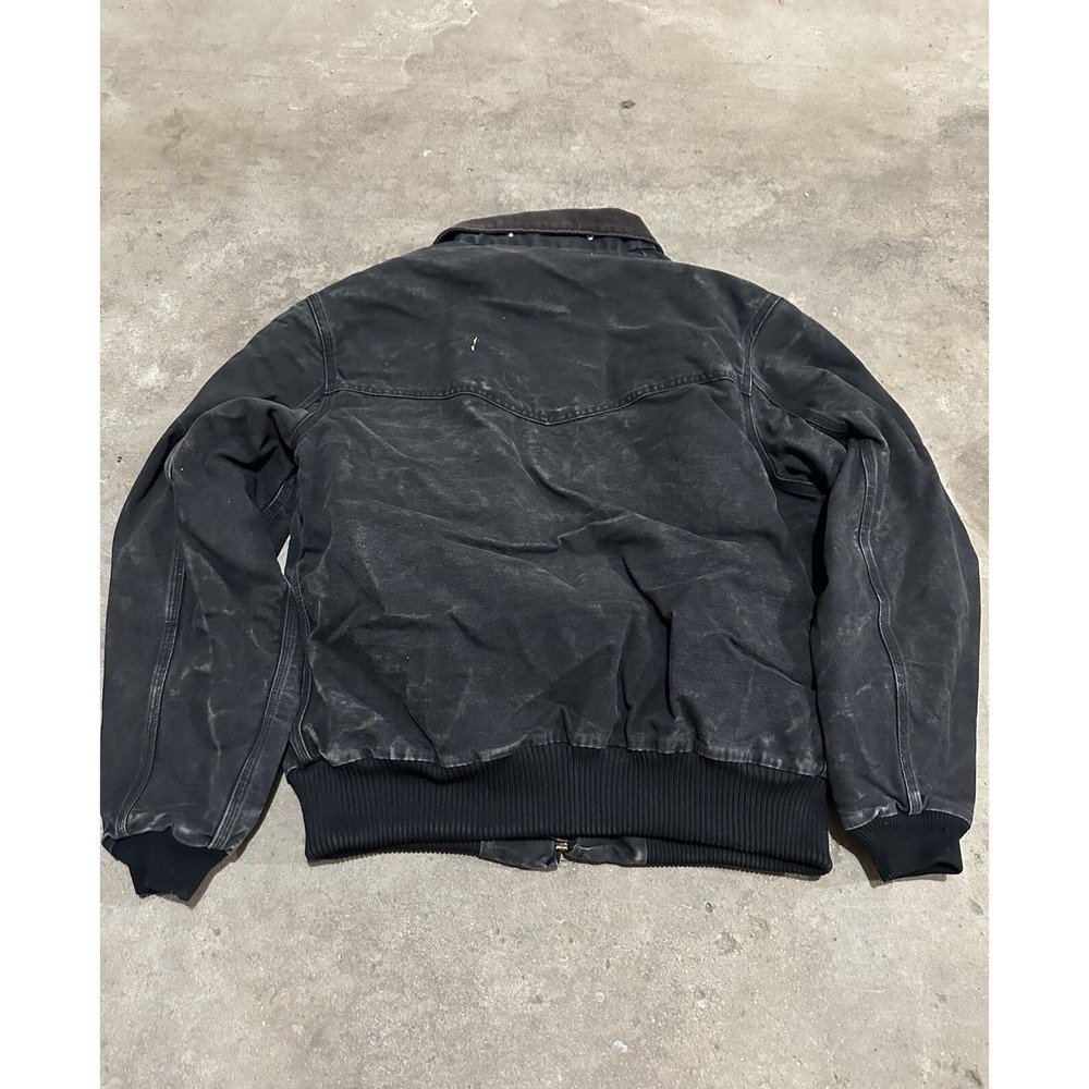 Vintage 90s‎ Carhartt Black w/ Red Quilt-Lined Santa Fe Jacket J13 BLK Men's 2XL - Picture 7 of 7